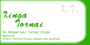 kinga tornai business card